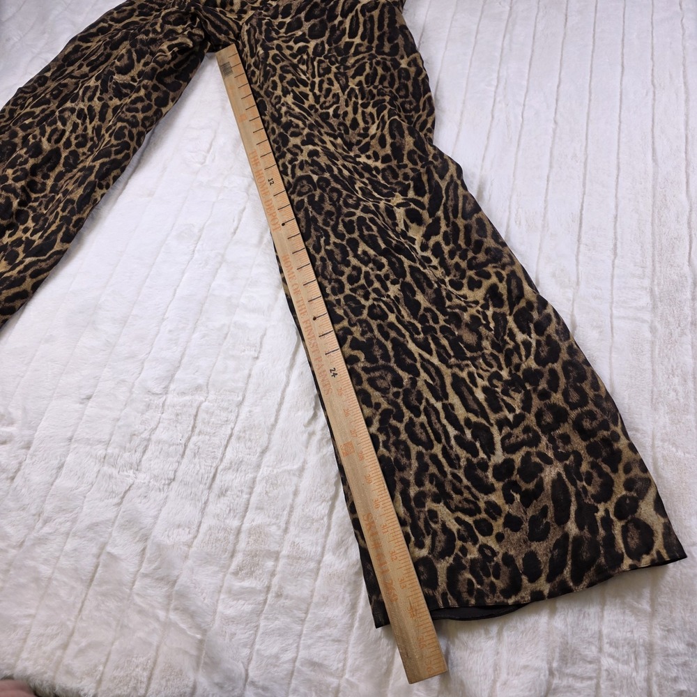 Ralph Lauren Purple Label Daria Ocelot Print Linen Voile Pants Womens 2 $1990 - Picture 6 of 11